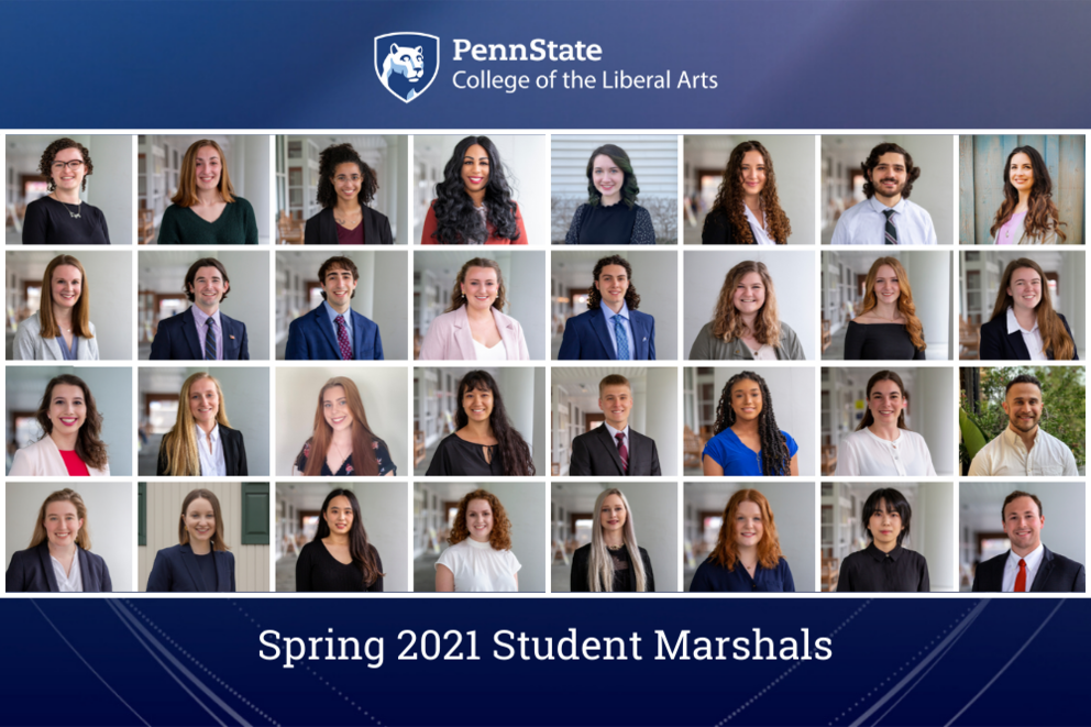 College of the Liberal Arts announces spring 2021 student marshals
